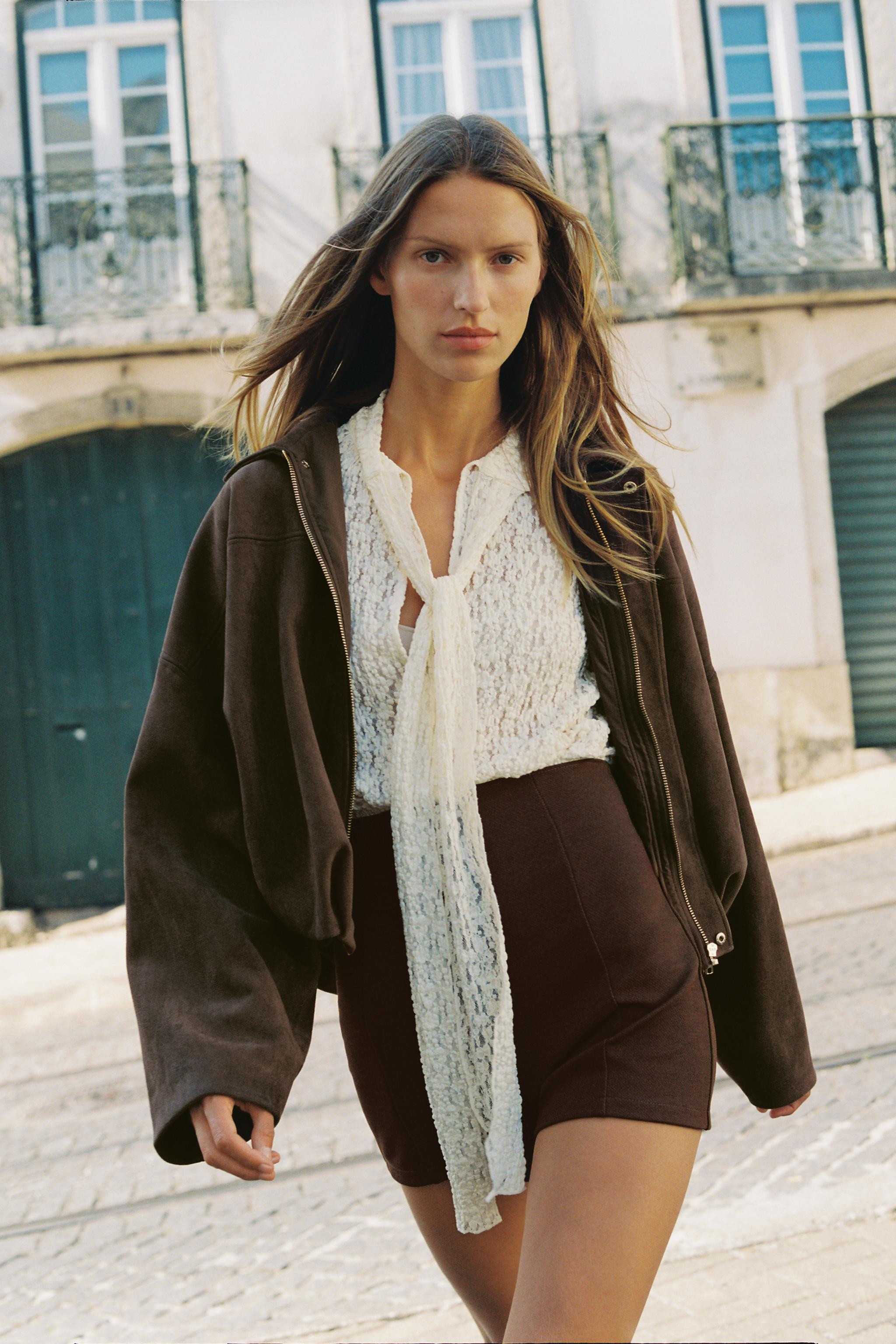 SUEDE EFFECT BOMBER JACKET | Zara US