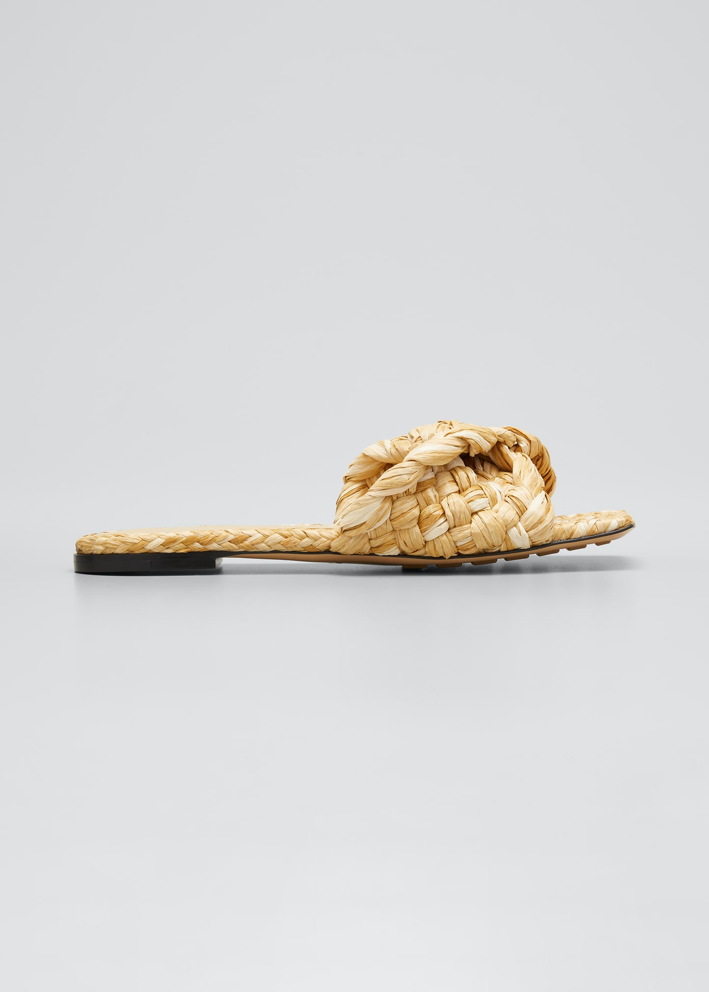 Raffia Flat Slide Sandals | Bergdorf Goodman