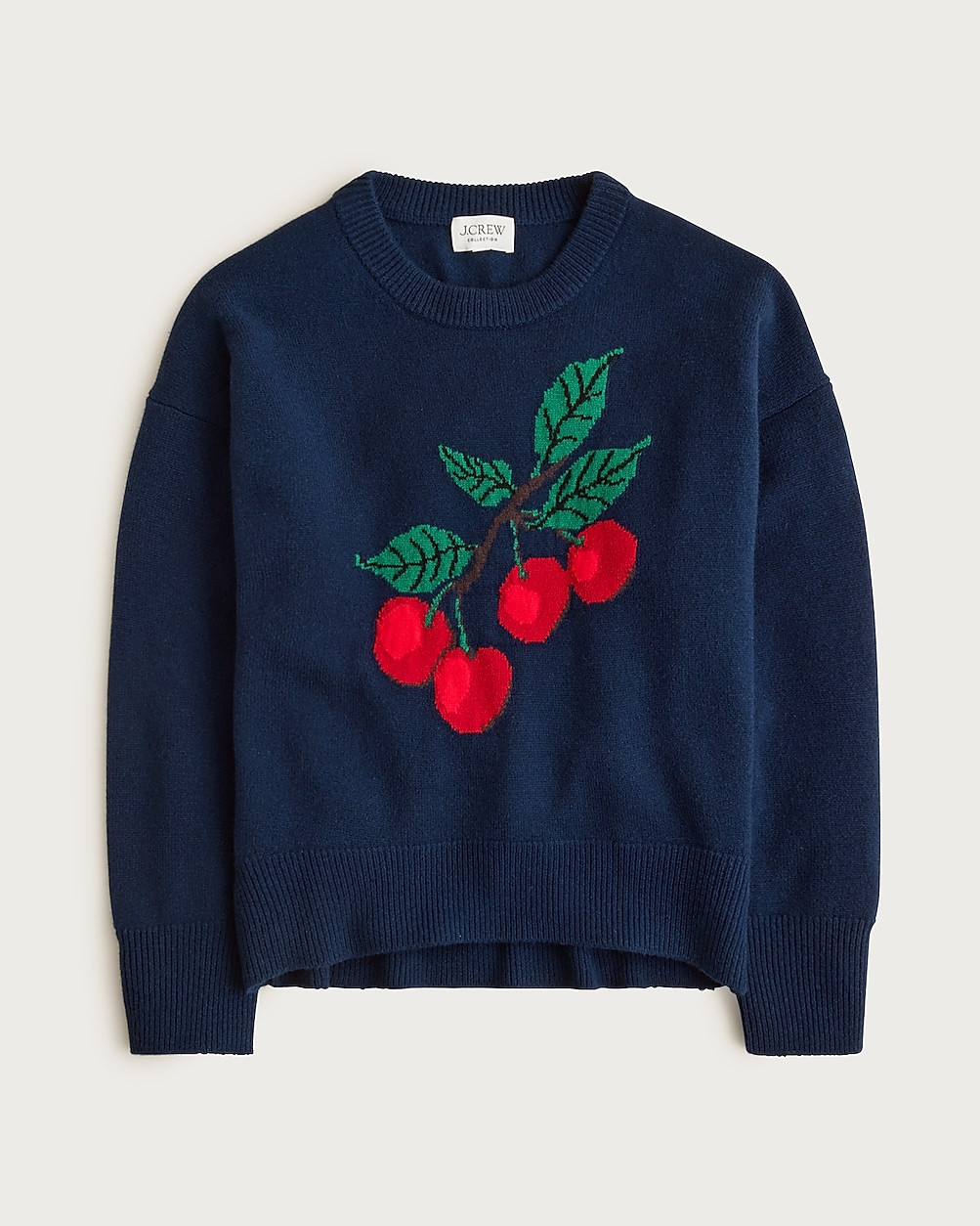 Collection cashmere sweater with intarsia print | J. Crew US
