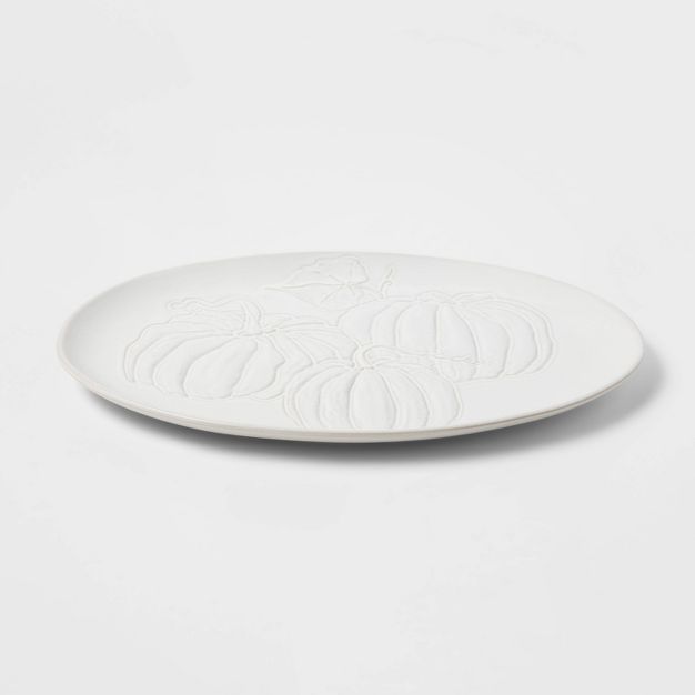 16" Stoneware Pumpkins Serving Platter - Threshold™ | Target