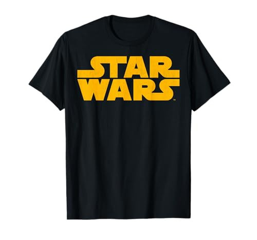 Star Wars Original Yellow Scroll Font Logo Graphic T-Shirt T-Shirt | Amazon (US)