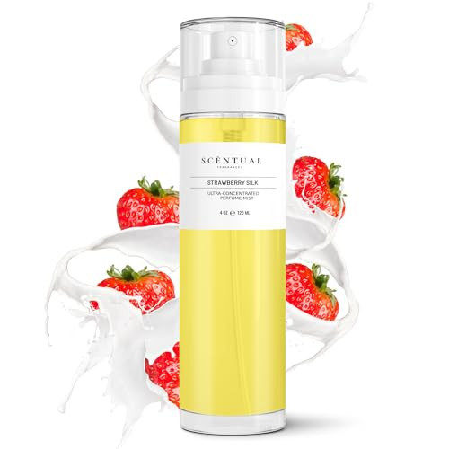 Scentual Fragrances, Ultra-Concentrated Hair & Body Perfume Mist, Long Lasting Women's Fragrance, Gourmand Perfumes for Women, Vegan and Cruelty Free (Strawberry Silk) | Amazon (US)