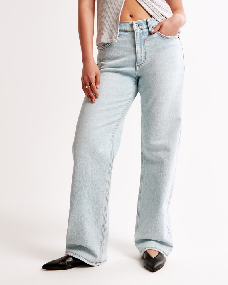 Women's Curve Love Low Rise Baggy Jean | Women's Bottoms | Abercrombie.com | Abercrombie & Fitch (US)