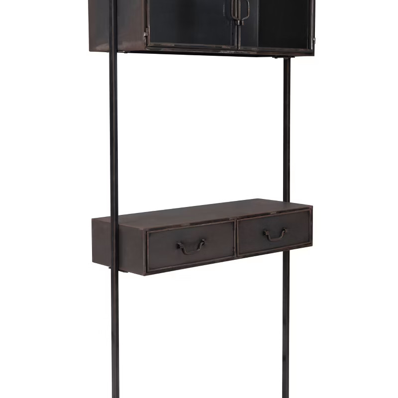 Imperial Wall Desk Distressed Black - ZM Home | Target