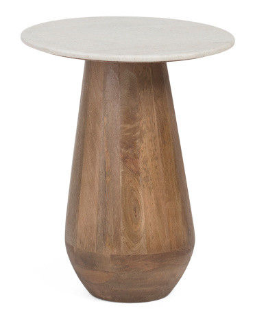18in Side Table With Marble Top | TJ Maxx