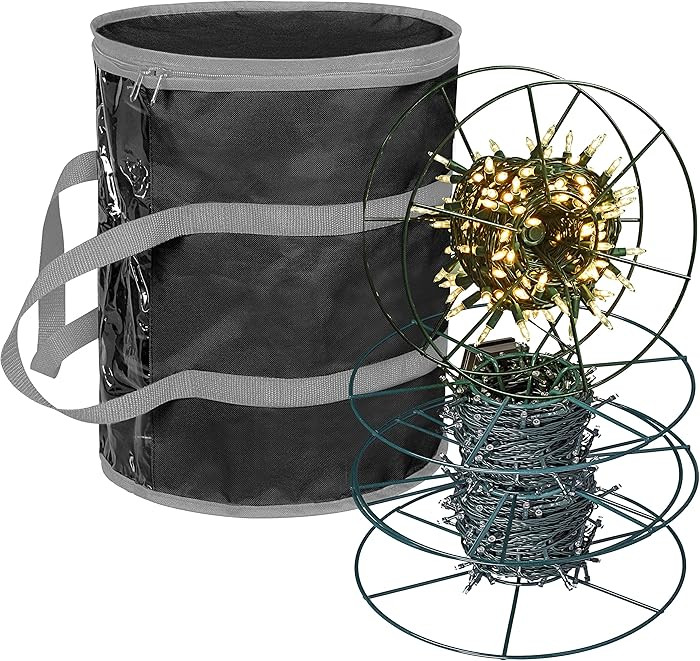 ProPik Christmas Light storage Bag | Holiday Light Storage Organizer with 3 Metal Reels for Tree ... | Amazon (US)