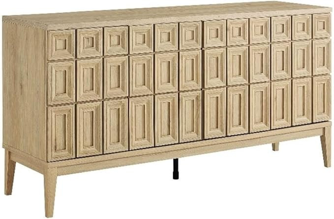 Modway Samos 62 Inch Retro Modern Sideboard with Storage in Hickory - Geometric Door Design Buffe... | Amazon (US)