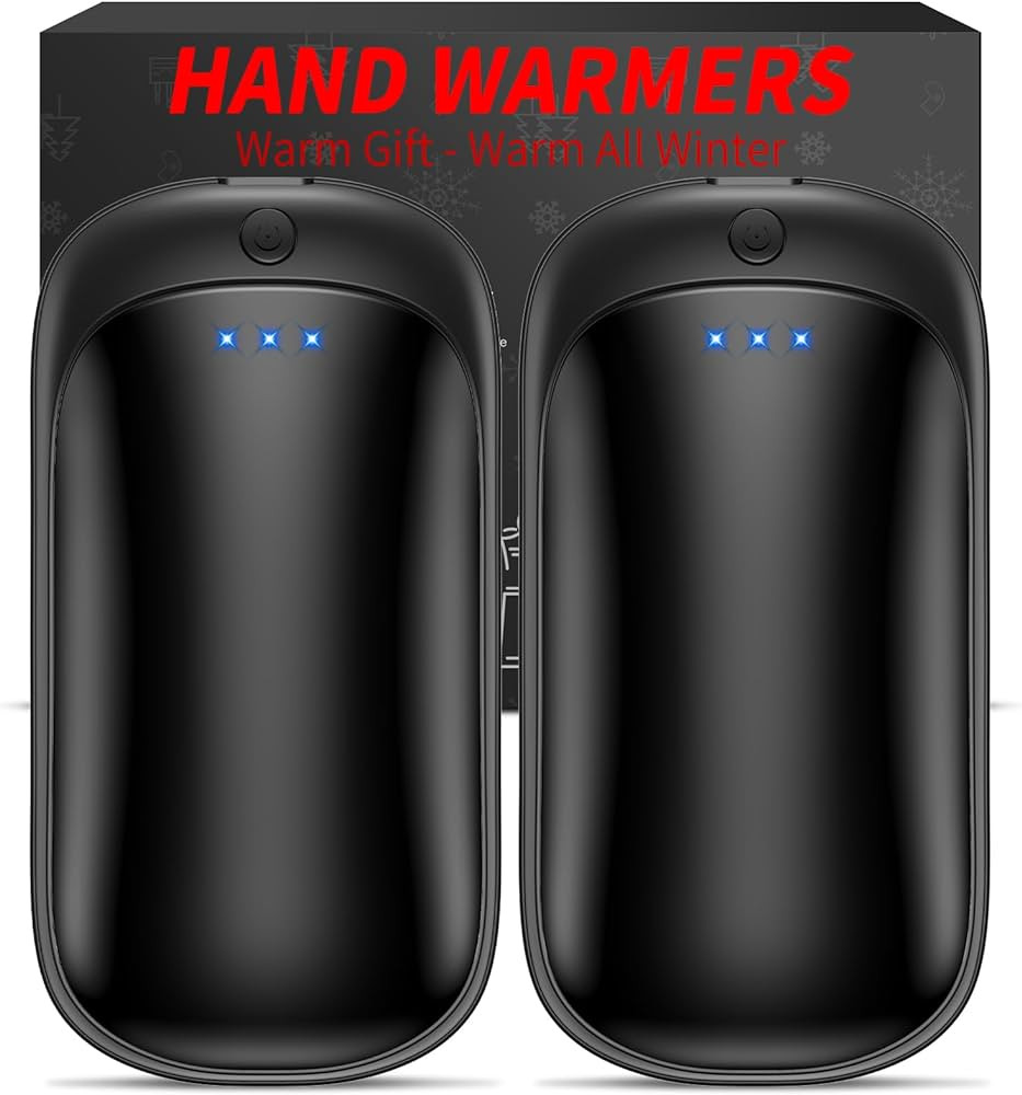 2 Pack Hand Warmers Rechargeable, Portable Electric Hand Warmers Reusable, USB 2 in 1 Handwarmers... | Amazon (US)