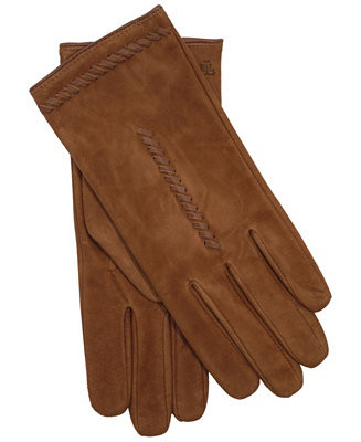 Suede Leather Whip Stitch Touch Glove | Macy's