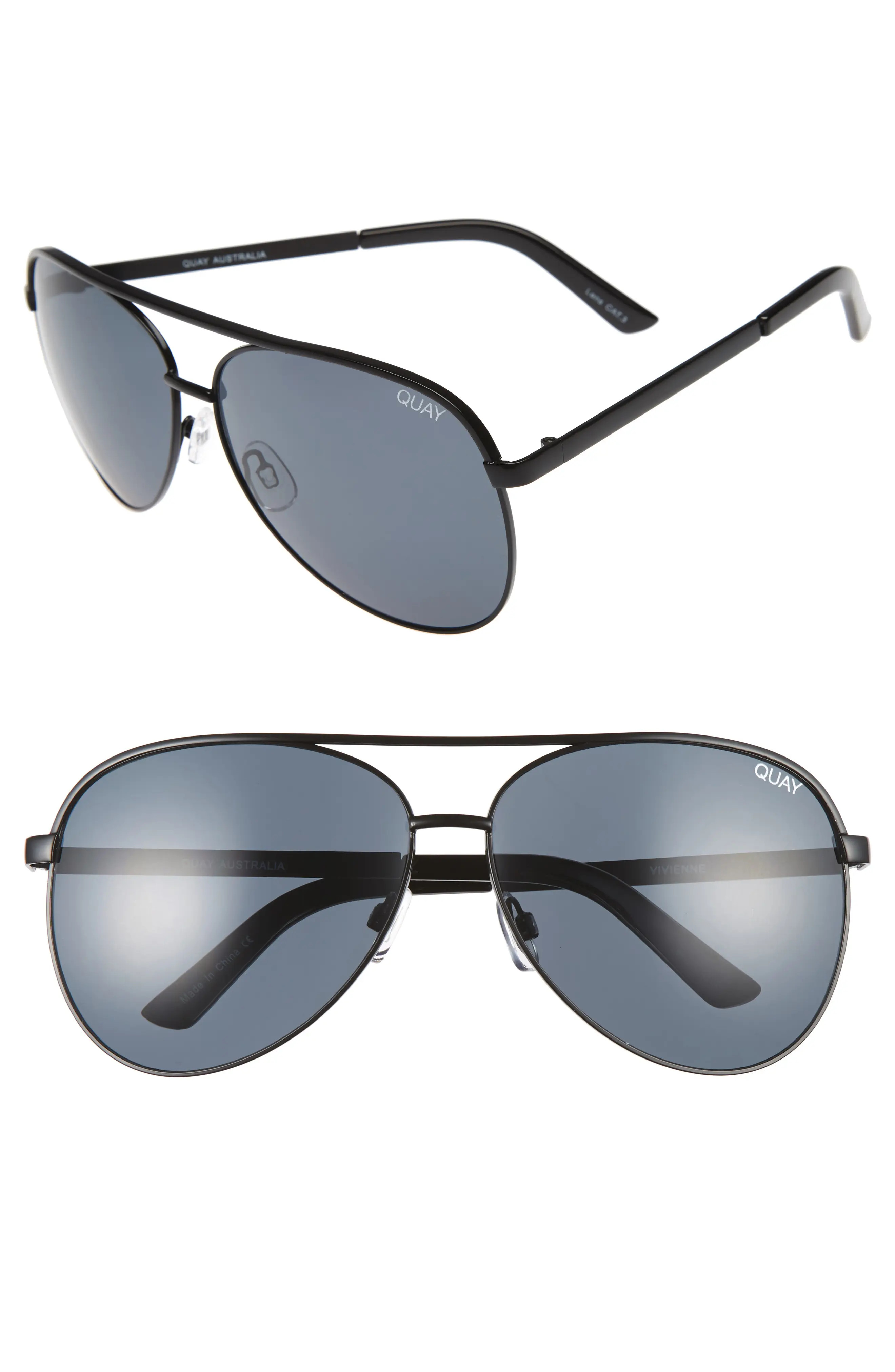 QUAY Australia Vivienne 64mm Aviator Sunglasses (Women) | Nordstromrack | Nordstrom Rack
