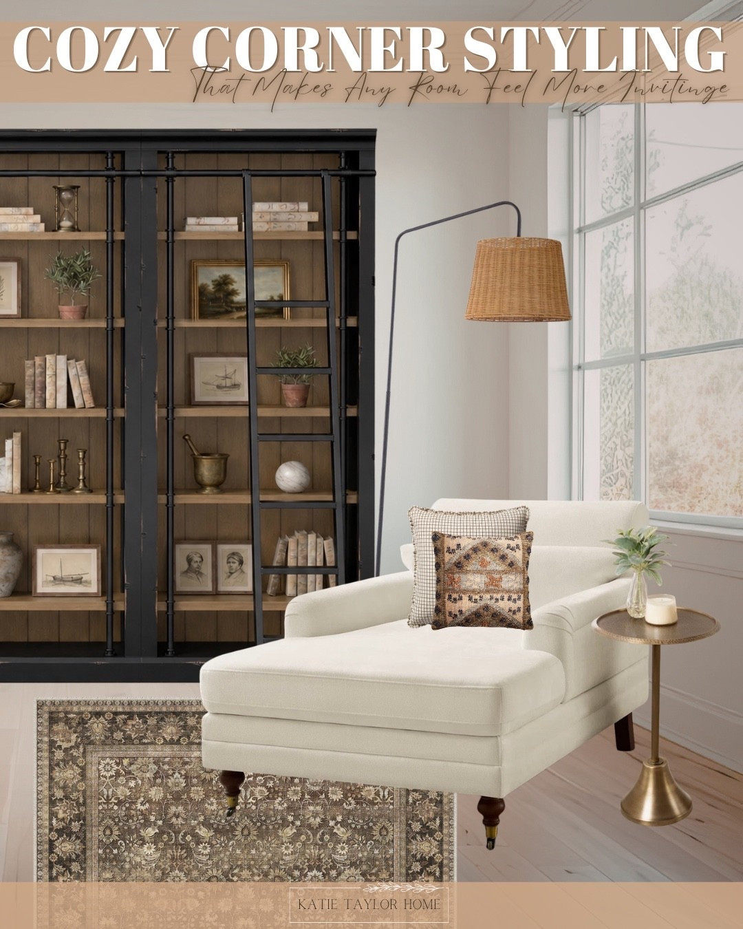 These cozy little corners are honestly what make a home feel the most inviting. 

I’ve always loved spaces that feel layered and lived-in instead of overly styled, and I think it’s often the smaller moments — a cozy chair, warm lighting, collected books, vintage-inspired textiles, and a few thoughtful decor pieces — that really create that feeling.

This corner came together with so much warmth and texture between the darker wood tones, soft neutrals, brass accents, and cozy layered fabrics. It feels calm, collected, and like the kind of spot you’d actually want to curl up in at the end of the day.

I linked everything here if you’re wanting to recreate this cozy reading nook look in your own home 🤍

#LTKHome
