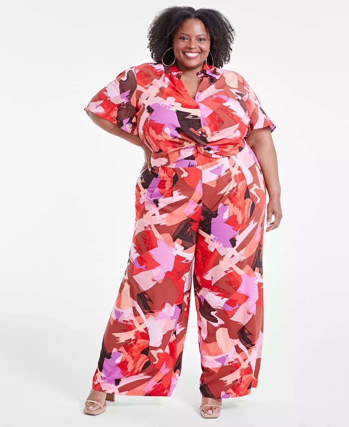 Trendy Plus Size Wide-Leg Pants, Created for Macy's | Macy's