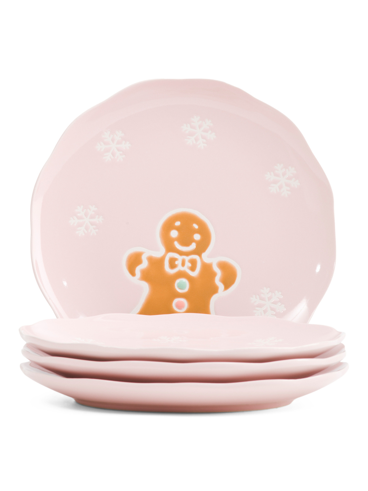 4pk 8.5in Christmas Gingerbread Salad Plates | TJ Maxx