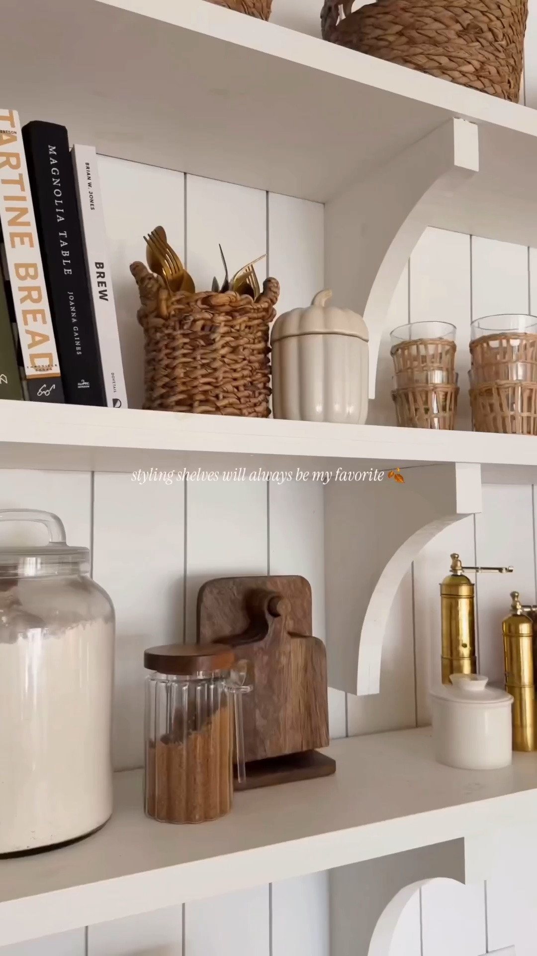 Kitchen shelf styling for fall 🍂

#LTKHome #LTKSeasonal