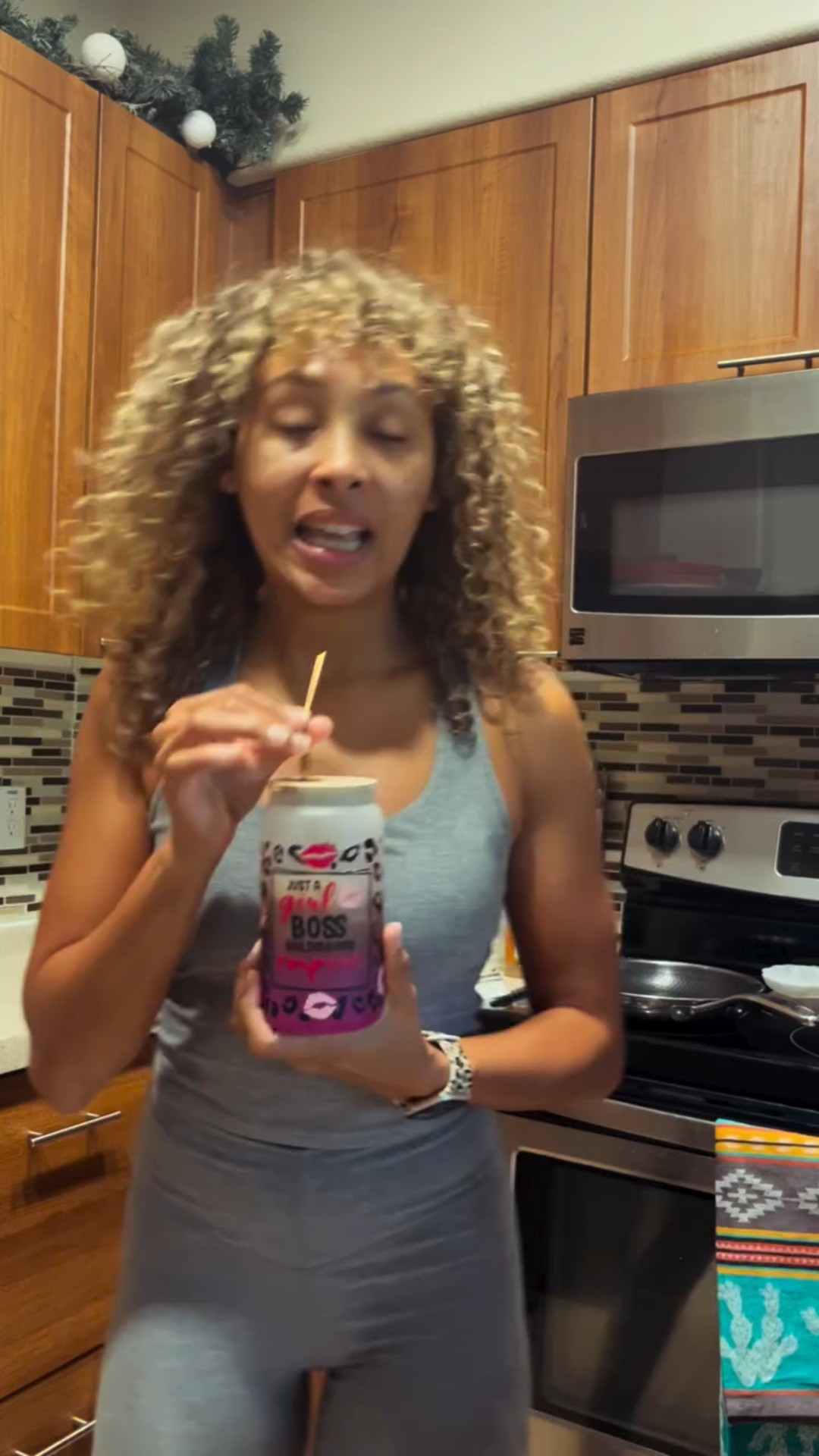 VLOGMAS DAY 1 🎄💪 Starting every day with a protein iced coffee ☕️

One of my favorite habits is getting protein in 1st thing! It keeps my energy up and my cravings low. 

Today’s Vlogmas recipe is #1 requested from yall. My grass-fed whey is super clean, mixes so well, and adds 30g+ of protein without making my coffee chalky.

If you want the exact one I use, comment PROTEIN and I’ll send you the link 🐆