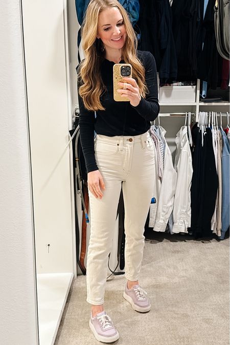 These cream jeans have been an instant favorite and I like the combo with the lavender sneakers.

For the sneakers, I’ve linked to the kids version but mine are the adult version (which aren’t available on LTK) - use the code EVERYDAYREADING 

#LTKSeasonal