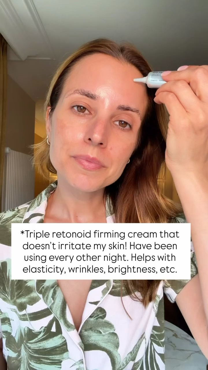 Epii triple retinoid cream that doesn’t irritate my skin! I’ve been using every other night. It helps with elasticity, brightness, wrinkles, etc. I have been applying this and then adding the Epii double up cream on top! This is a barrier repair cream and my skin really loves this combo right now!

#LTKselfcare #LTKBeauty #LTKgrwm