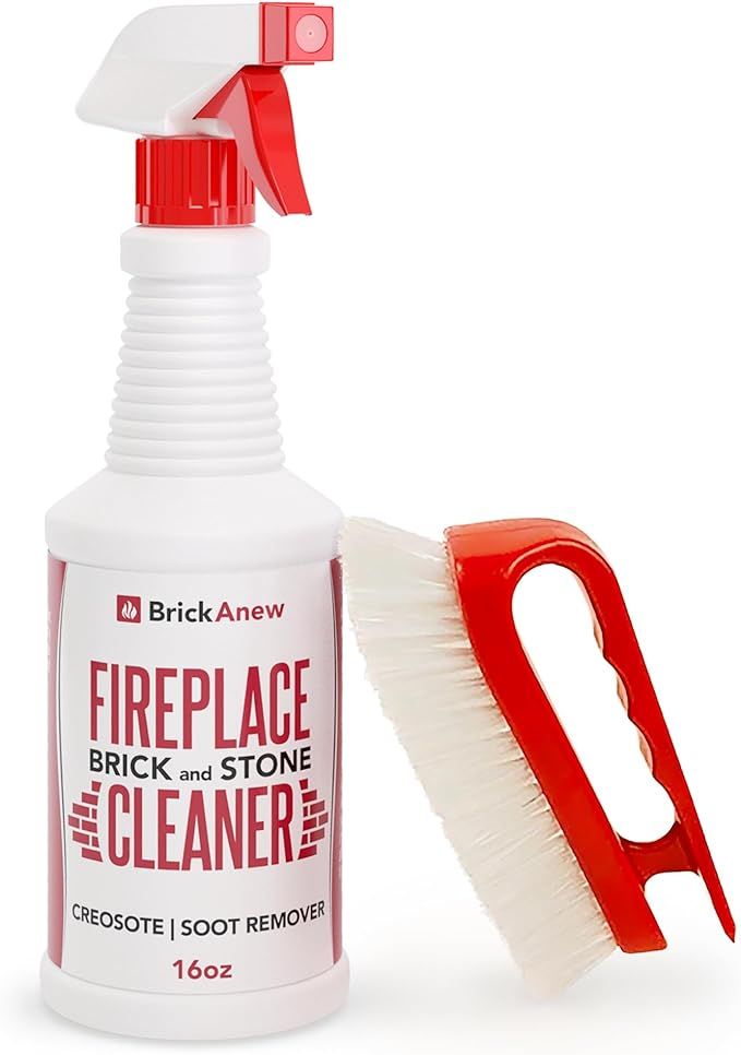 Fireplace Brick & Stone Cleaner With Scrub Brush | Pro-Strength Universal Cleaner - Restores Bric... | Amazon (US)