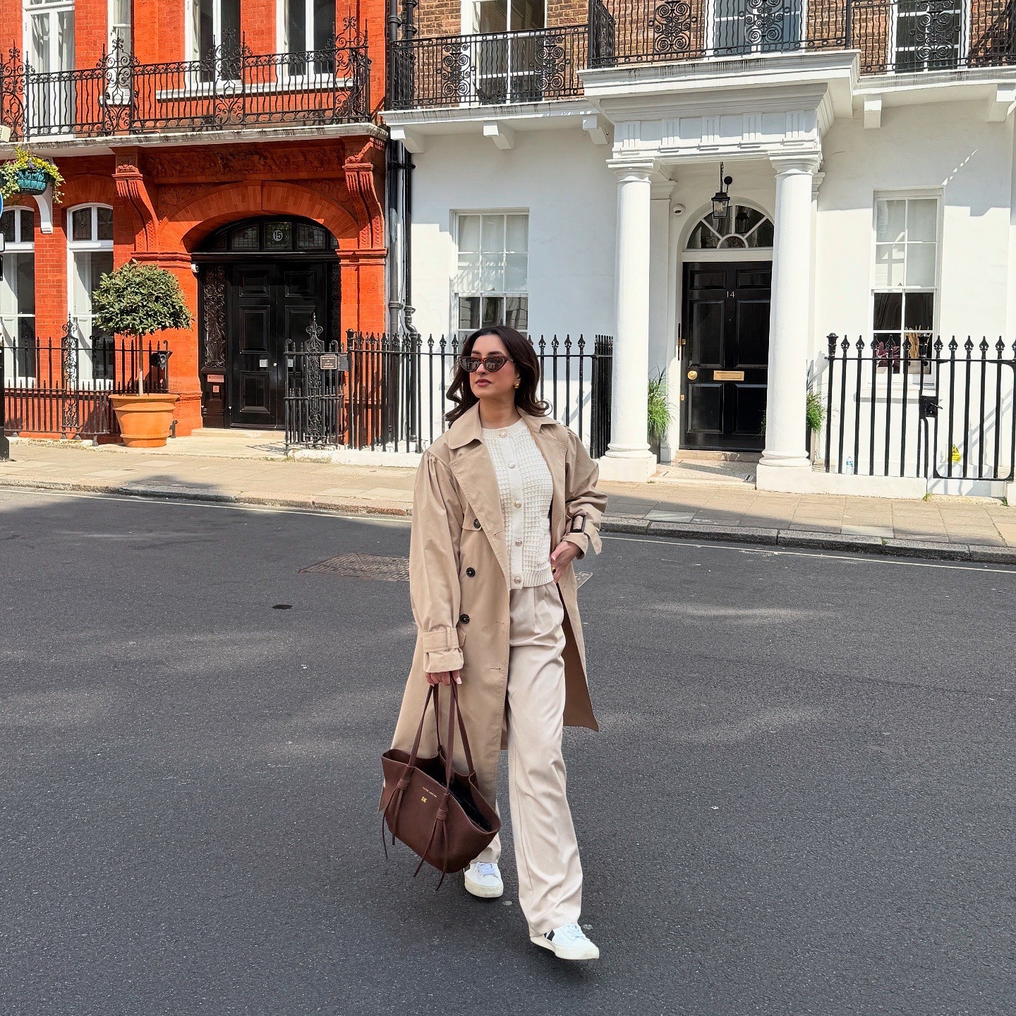 Spring layering with neutral pieces 🤍 it’s trench coat season again! I’ve linked similar styles to this cardigan, trousers and trainers 🫶🏼 #springoutfits #springfashion #springlayering #spring #trench #trenchseason #neutraloutfits 

#LTKspring #LTKAprilSpotlight #LTKstyletip