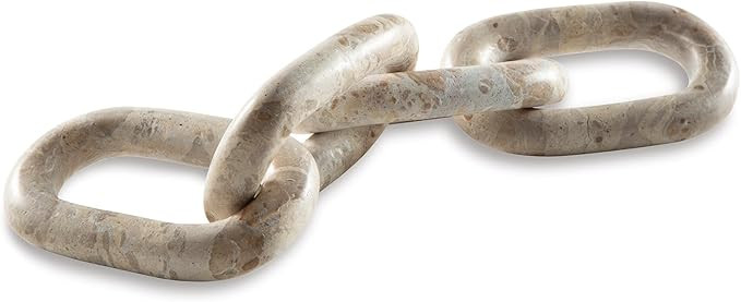 Signature Design by Ashley Kenport Contemporary Marble Chain Sculpture, Light Beige | Amazon (US)