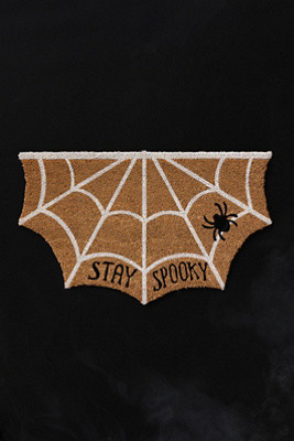 Spiderweb Shaped Coir Printed Doormat | Anthropologie (US)