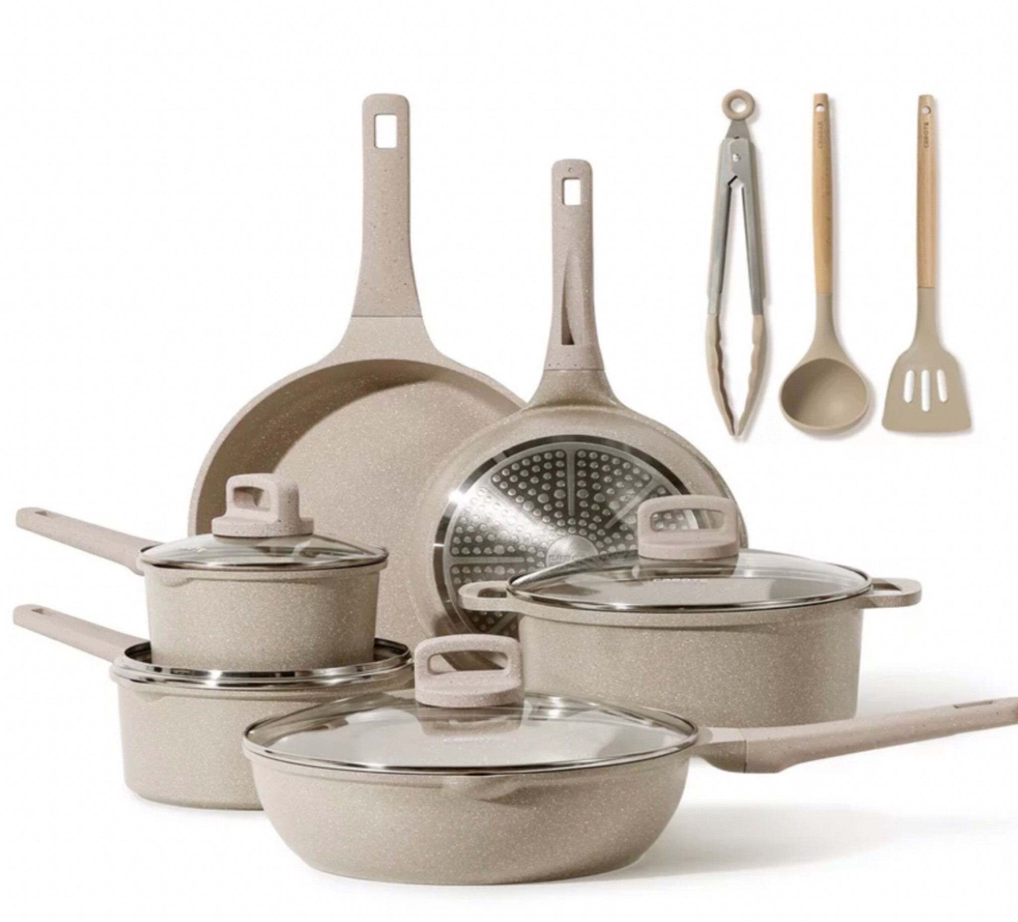 Carote Nonstick Pots and Pans Set, 13 Pcs Induction Kitchen Cookware Sets(Taupe Granite)
Now $74.99
(was $299.00)

#LTKfindsunder100 #LTKGiftGuide #LTKwedding