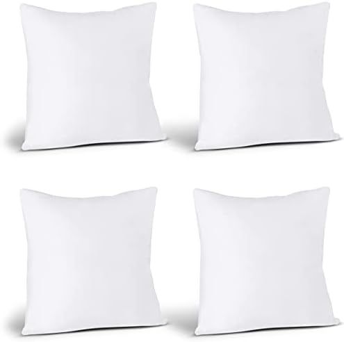 Utopia Bedding Throw Pillows Insert (Pack of 4, White) - 18 x 18 Inches Bed and Couch Pillows - I... | Amazon (US)