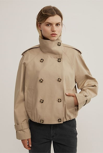 Funnel Neck Trench Coat | Witchery (AU)