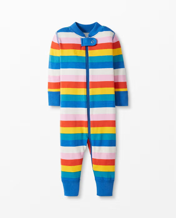 Rainbow Stripe Baby Zip Sleeper In Organic Cotton | Hanna Andersson