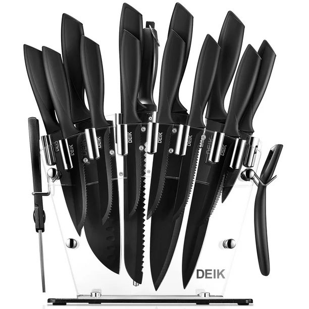 Deik Knife Set, 16 PCS High Carbon Stainless Steel Kitchen Knife Set, BO Oxidation for Anti-Rusti... | Walmart (US)