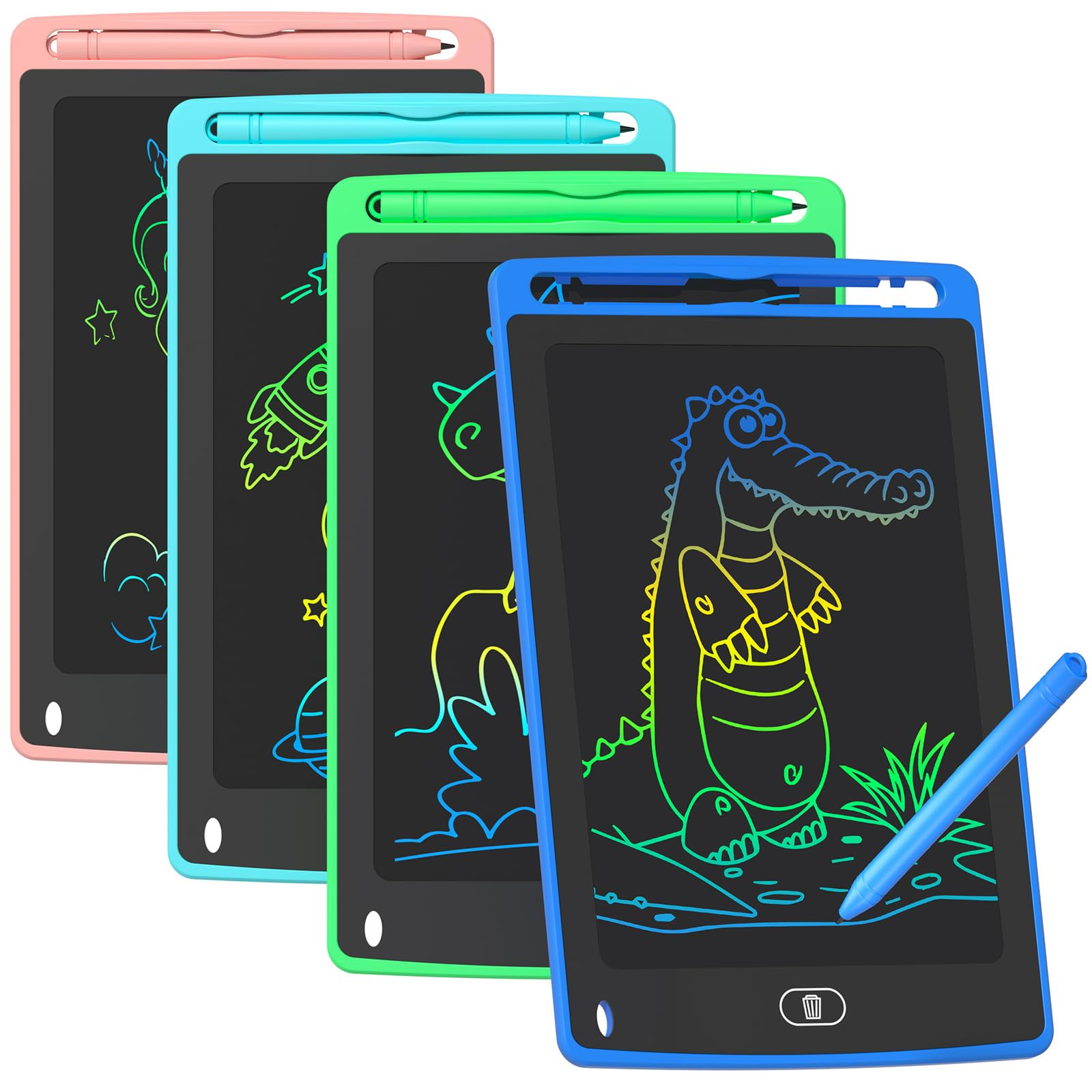 4 Pack LCD Writing Tablet for Kids, 8.5 Inch Colorful Doodle Board Drawing Tablet, Educational Le... | Amazon (US)