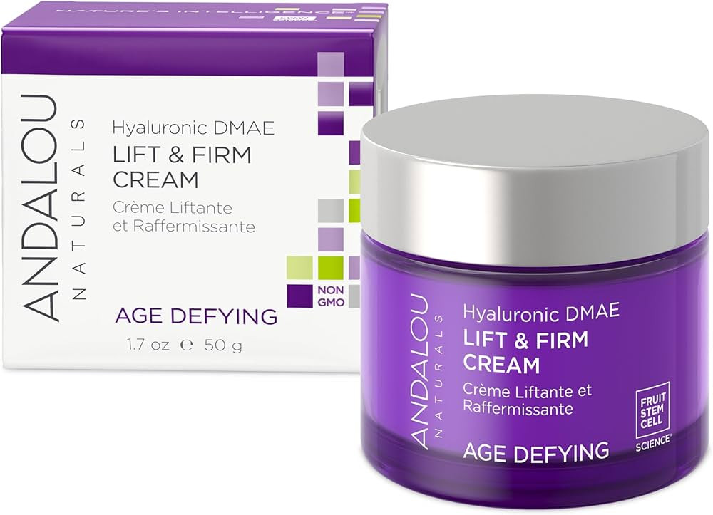 Andalou Naturals Hyaluronic Dmae Lift Firm Skin Cream, Face Moisturizer with Anti Aging Antioxida... | Amazon (US)