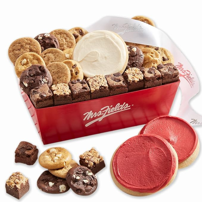 Mrs. Fields - Sweet Sampler Cookie and Brownie Tray, Assorted with 24 Nibblers Bite-Sized Cookies... | Amazon (US)