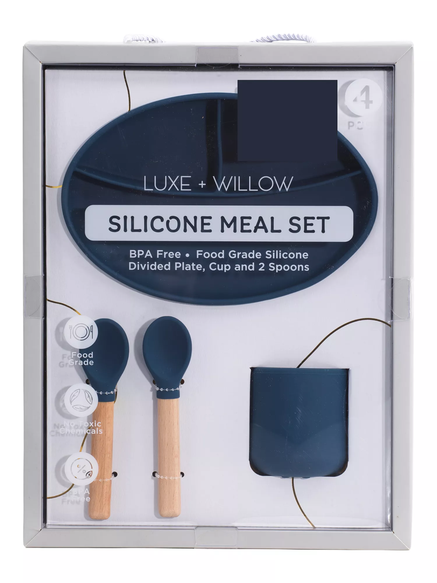 NEW Luxe + Willow Silicone Meal Set BPA Free Food Grade Silicone