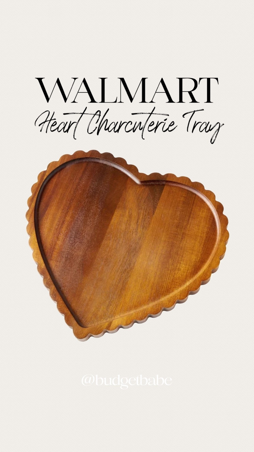 Walmart heart charcuterie tray with scalloped edges! I might have to make an exception to my no shopping this week rule for this beauty! 😅🙈❤️ #valentines day walmartfind 

#LTKHoliday #LTKHome #LTKFindsUnder50