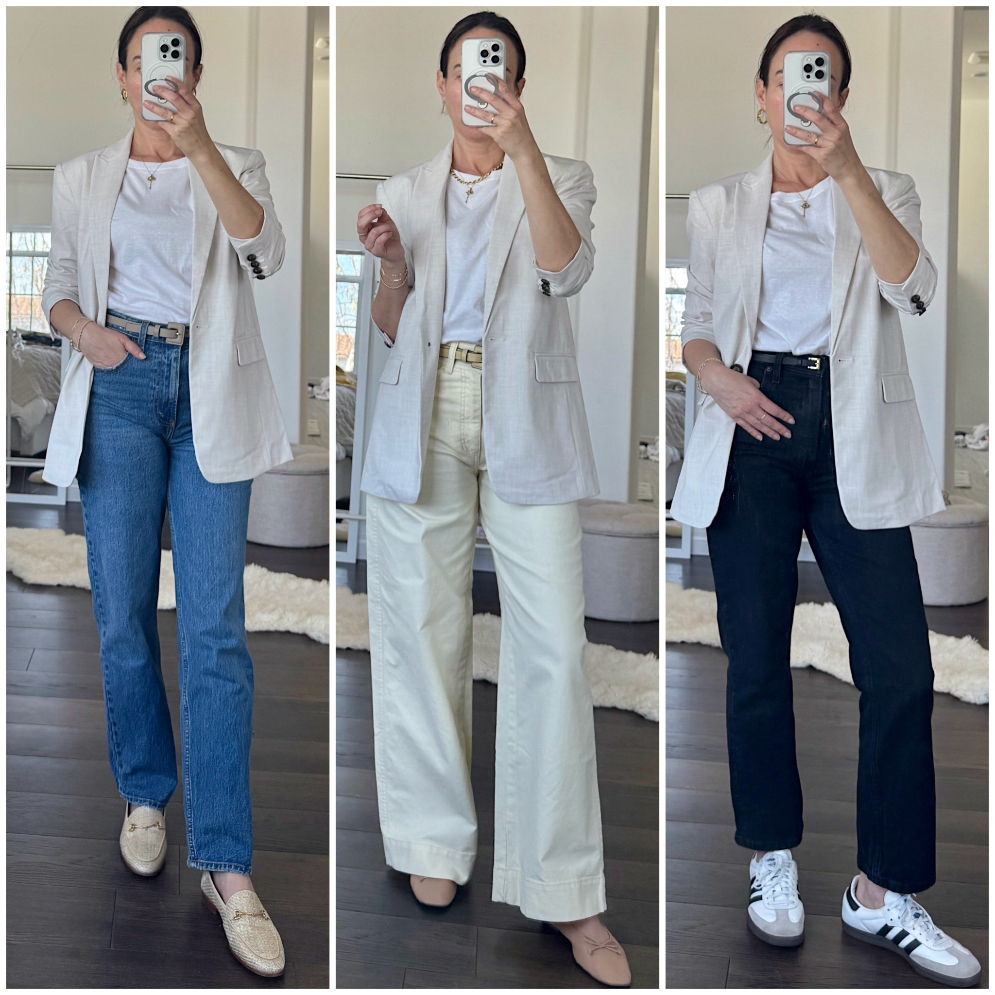 3 ways to wear a blazer (wearing a size XS blazer) 

#LTKOver40 #LTKStyleTip