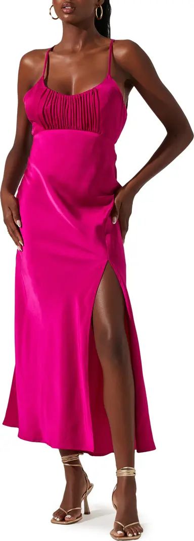 Ruched Bust Satin Maxi Dress | Nordstrom