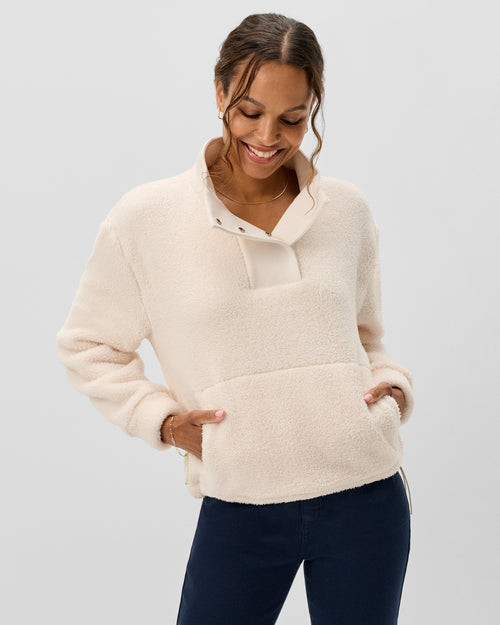 Olympia Sherpa Snap Pullover | johnnie O