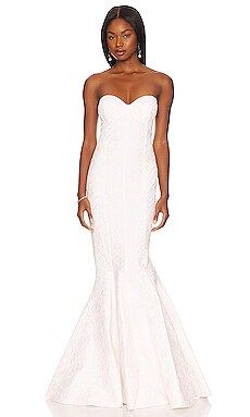 Norma Kamali Corset Gown in Ivory, Peony, & White from Revolve.com | Revolve Clothing (Global)