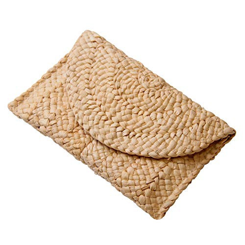 Freie Liebe Straw Clutch Purses for Women Summer Beach Bags Envelope Woven Clutch Handbags | Amazon (US)