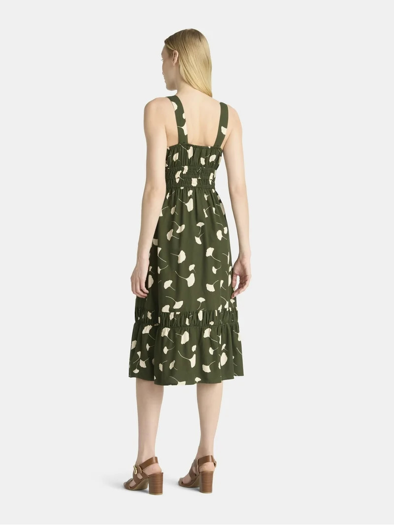 Time and Tru Women's Sleeveless Midi Dress, Size XS XXXL | Walmart (US)