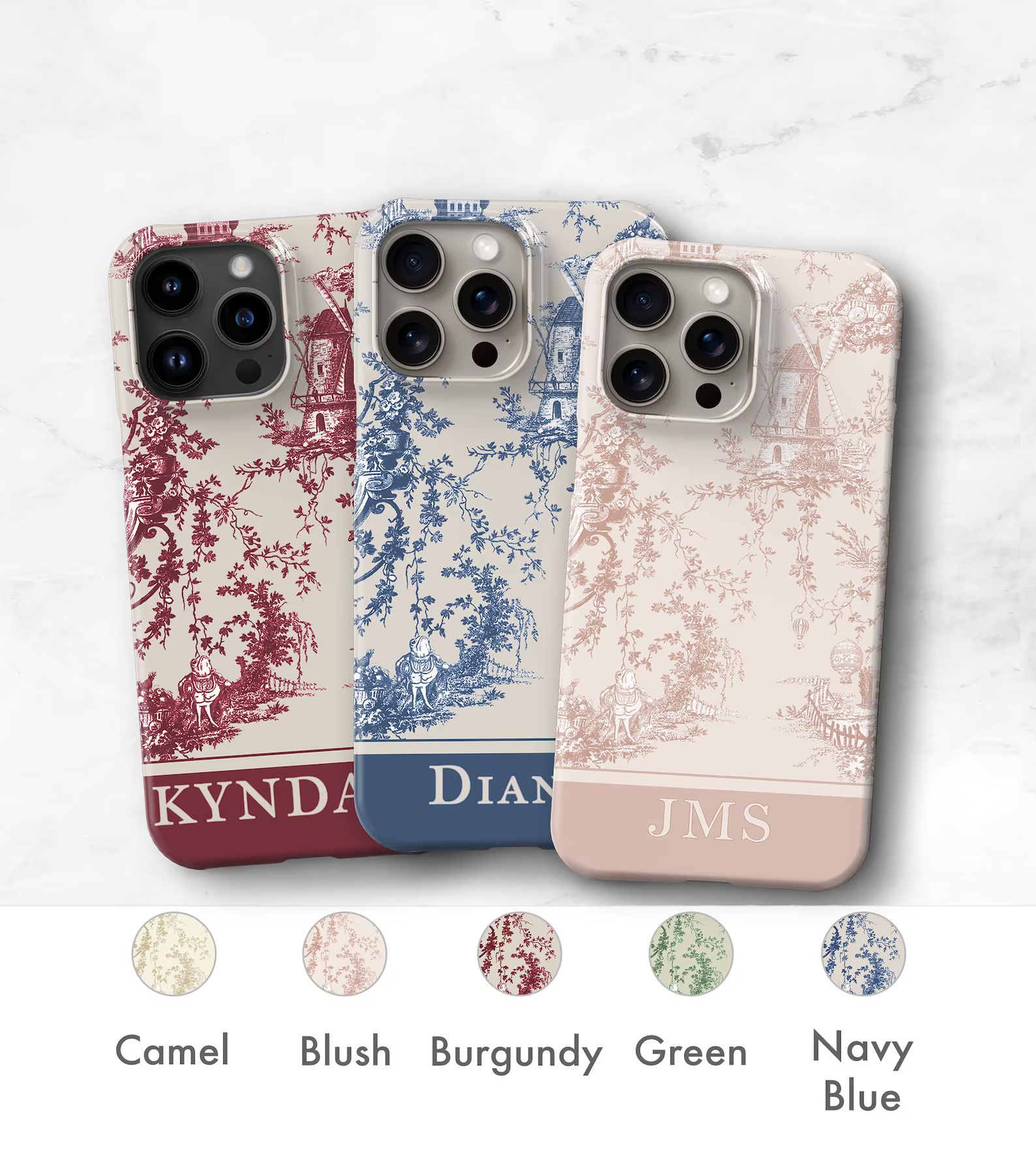 Custom Name Phone Case Toile iPhone 15 Pro Max MagSafe 14 Plus 11 12 13 Mini Xs SE Personalized M... | Etsy (US)
