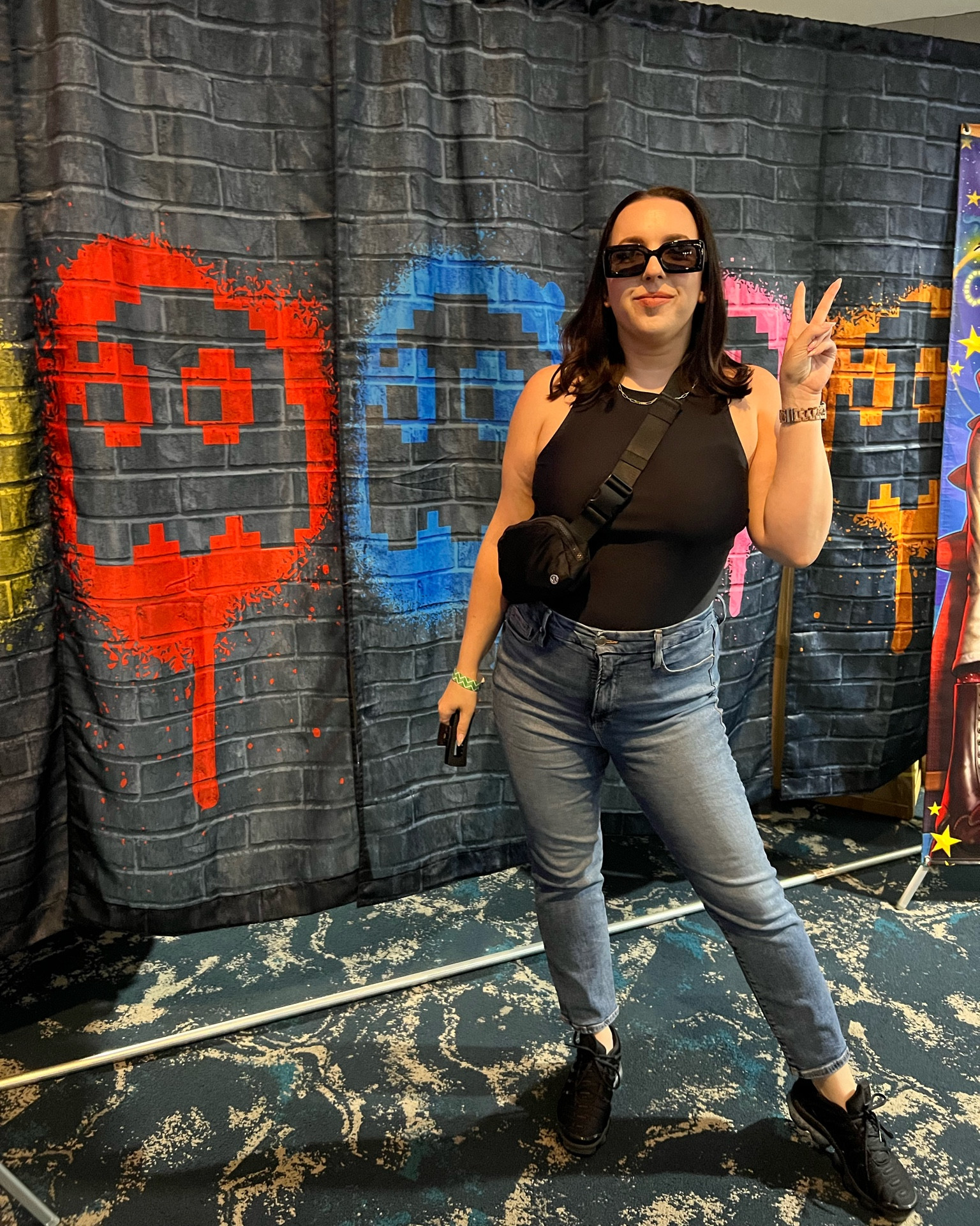 What to wear to a retro gaming convention / black bodysuit / straight leg jeans / stretchy denim

#LTKStyleTip #LTKMidsize #LTKBacktoSchool