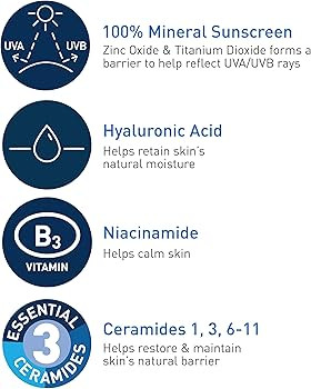 CeraVe Tinted Sunscreen with SPF 30 | Hydrating Mineral Sunscreen With Zinc Oxide & Titanium Diox... | Amazon (US)