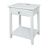 Casual Home Owl White Night Stand with USB Port | Amazon (US)