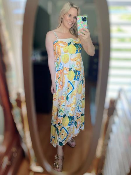 Lemon print maxi dress, vacation dress, sundress 

#LTKFindsUnder100 #LTKOver40 #LTKFindsUnder50