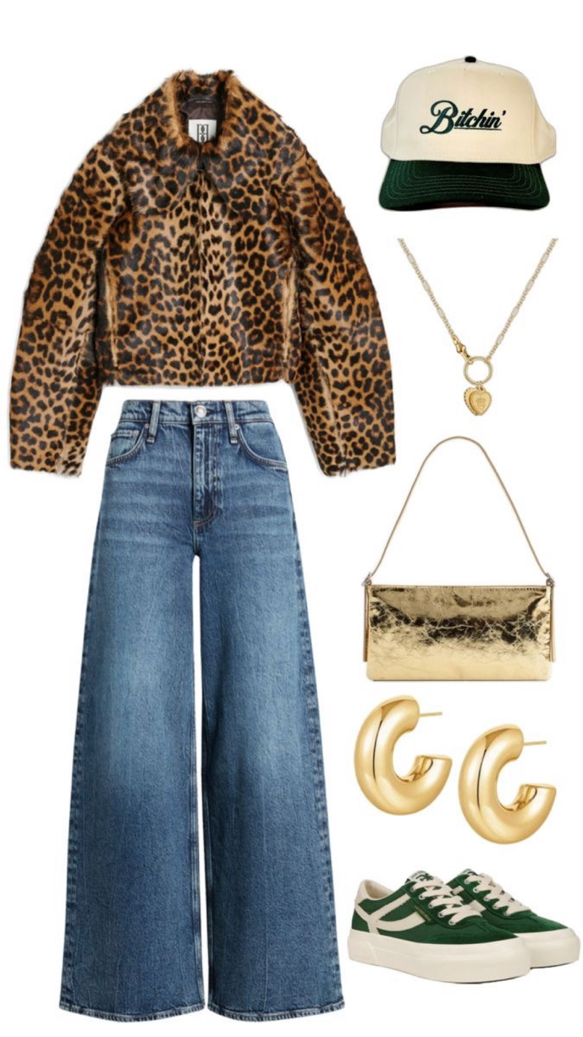 Saint Patrick’s Day outfit, St. Patty’s Day, St. Patrick’s Day outfit, march, outfit inspo, green accents, spring outfit 



McMullen Boutique Rowani Leopard Jacket & Leather & Lace Boutique Bitchin hat & Regal Rose Valentina multi heart necklace 