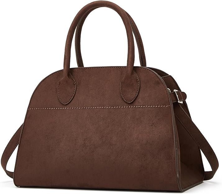 Suede Large Tote Bag for Women Leather Bag Retro Purses Crossbody Bag Trendy Handbag Work Bag 202... | Amazon (US)