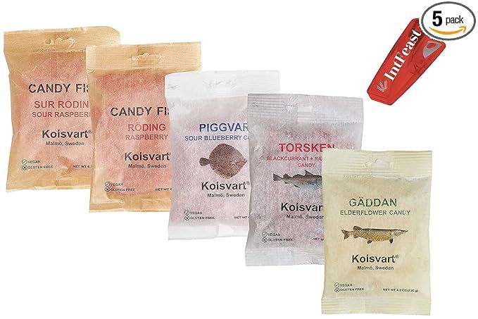 Kolsvart Swedish Candy Variety Pack, 4.2 Ounces - Raspberry, Blackcurrant & Raspberry, Sour Blueb... | Amazon (US)