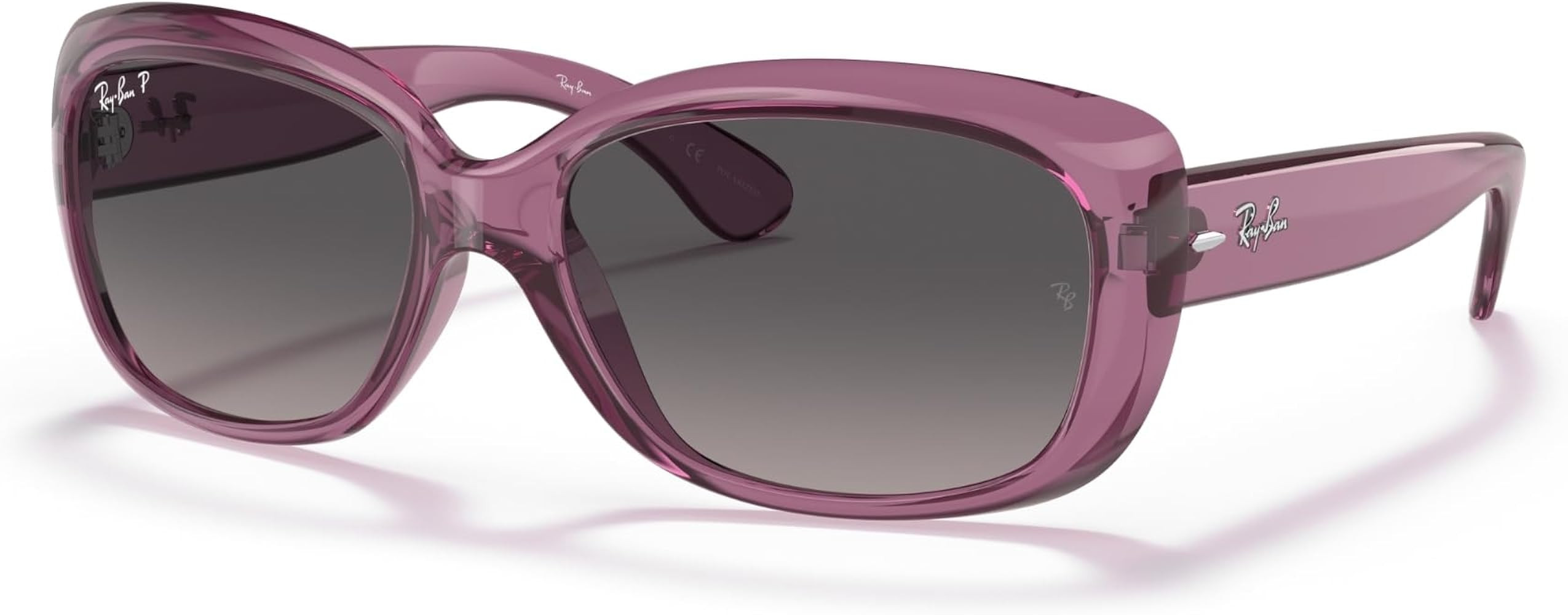 Amazon.com: Ray-Ban Womens RB4101 Jackie Ohh Butterfly Sunglasses, Black/Polarized Light Grey Gra... | Amazon (US)